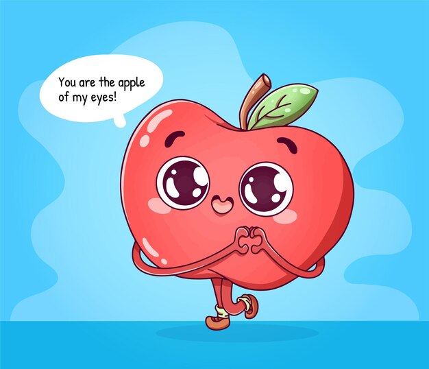 Lindo personaje de manzana