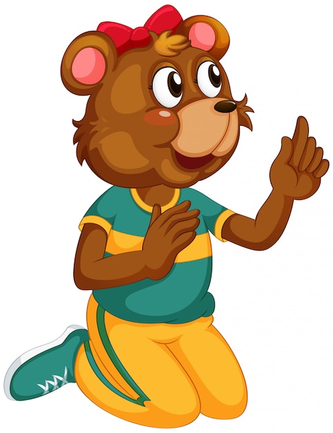 Un lindo personaje de oso