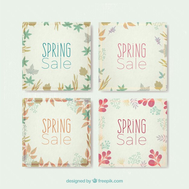 Lindo de la primavera tarjetas de venta paquete