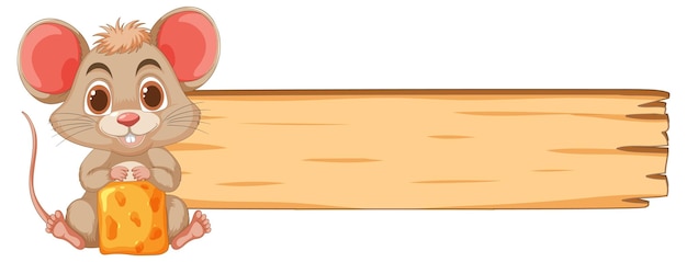 El lindo ratón con el sello de queso