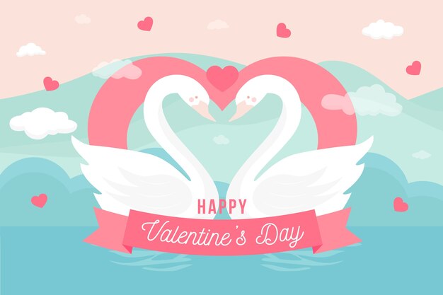 Lindo saludo de fondo del día de san valentín