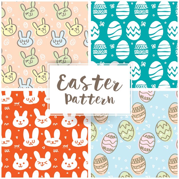 Lindo set de pascua con conejo y huevos