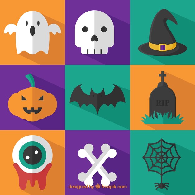 Lindos elementos de halloween