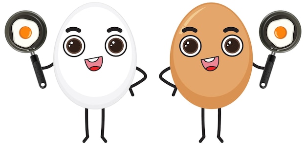 Lindos huevos con expresión facial.