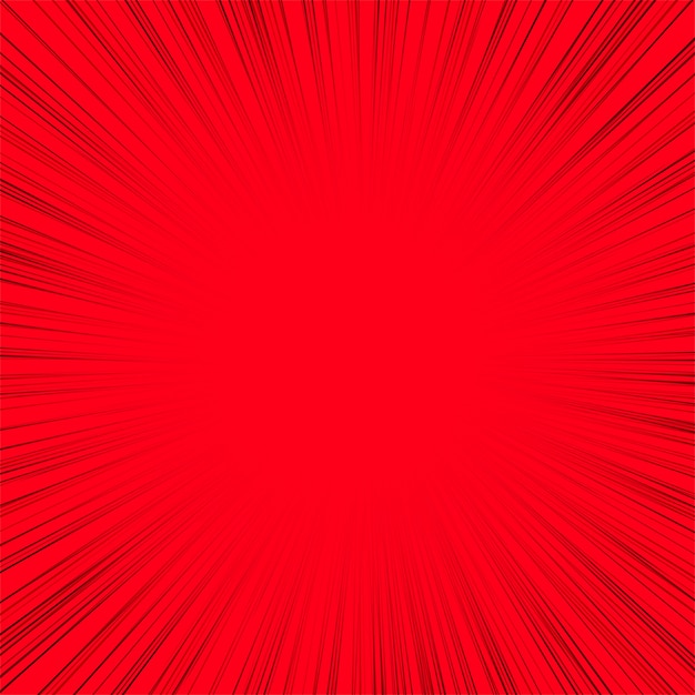 Línea abstracta rayos fondo rojo