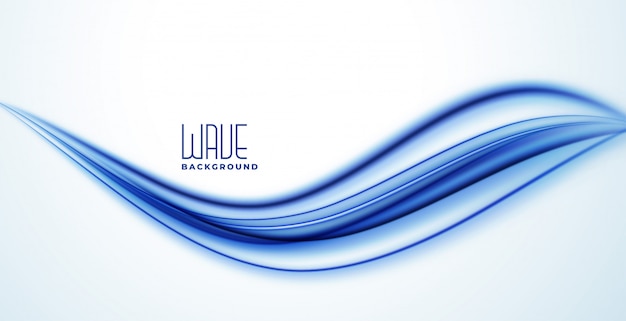 Línea azul abstracta fondo de onda