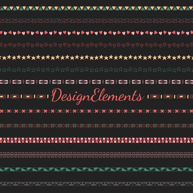 Línea divisora ​​colección de elementos de diseño.