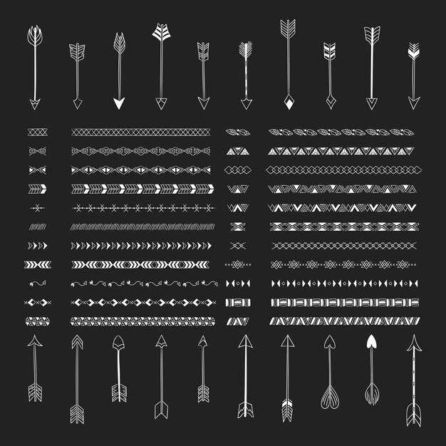 Línea divisora ​​colección de elementos de diseño.