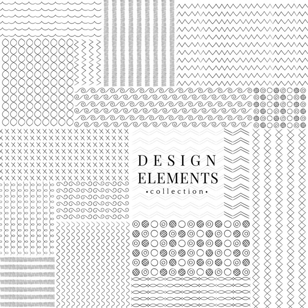 Línea divisora ​​diseño elementos vectoriales colección.