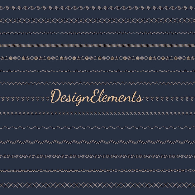 Línea divisora ​​diseño elementos vectoriales colección.