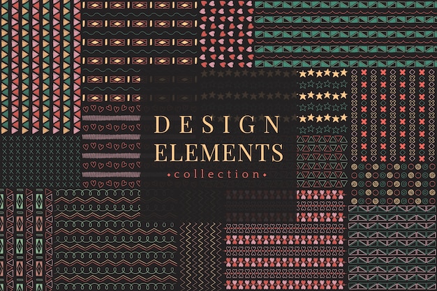 Línea divisora ​​diseño elementos vectoriales colección.