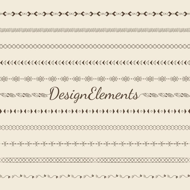 Línea divisora ​​diseño elementos vectoriales colección.