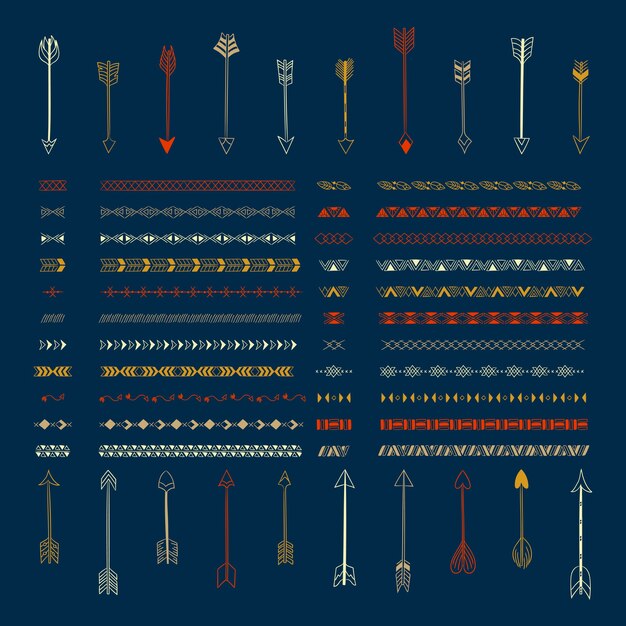 Línea divisora ​​diseño elementos vectoriales colección.