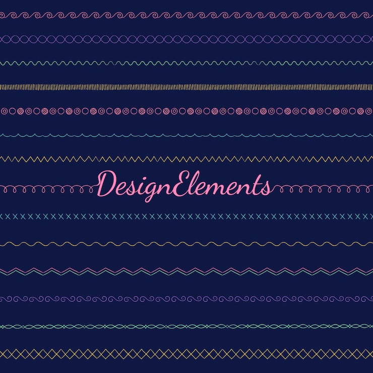 Vector gratuito línea divisora ​​diseño elementos vectoriales colección.