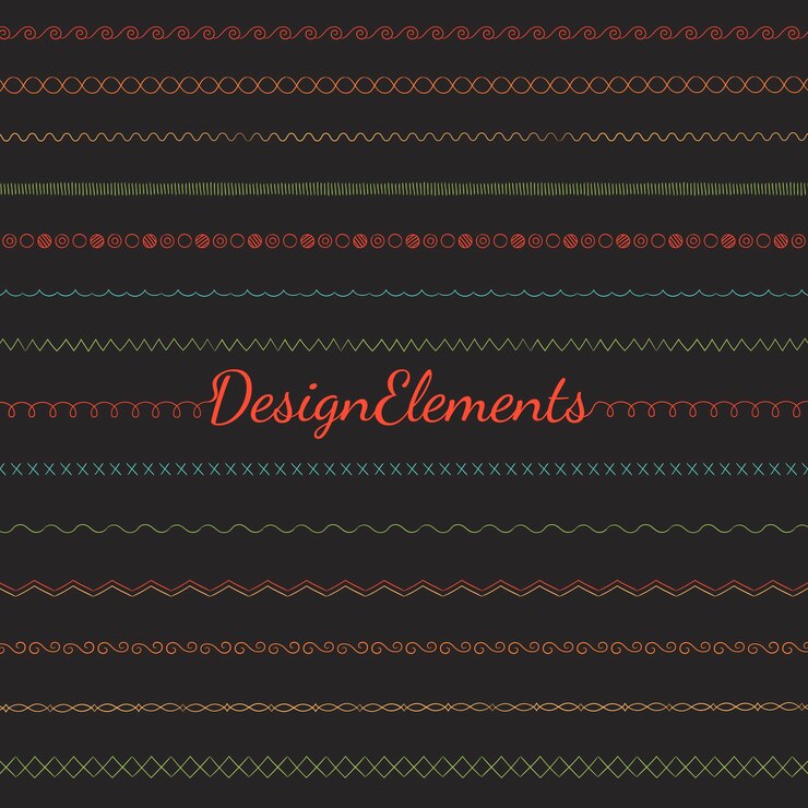 Vector gratuito línea divisora ​​diseño elementos vectoriales colección.