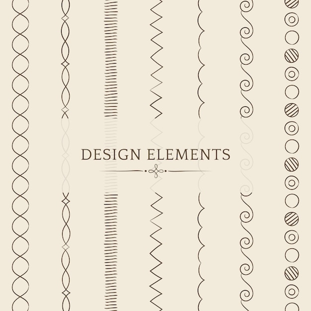 Línea divisora ​​diseño elementos vectoriales colección.