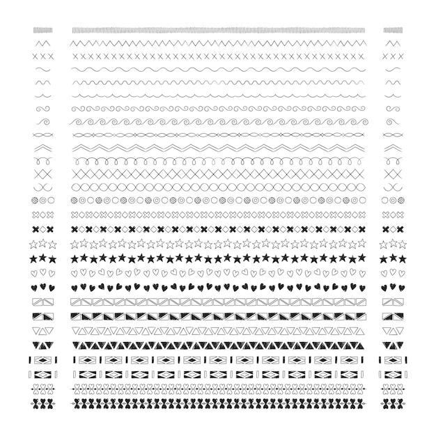 Línea divisora diseño elementos vectoriales colección.
