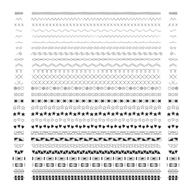 Línea divisora diseño elementos vectoriales colección.