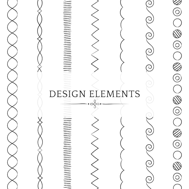 Vector gratuito línea divisora diseño elementos vectoriales colección.