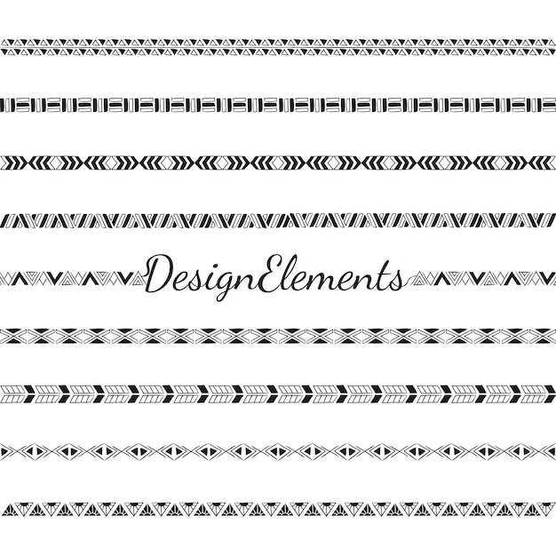 Línea divisora diseño elementos vectoriales colección.