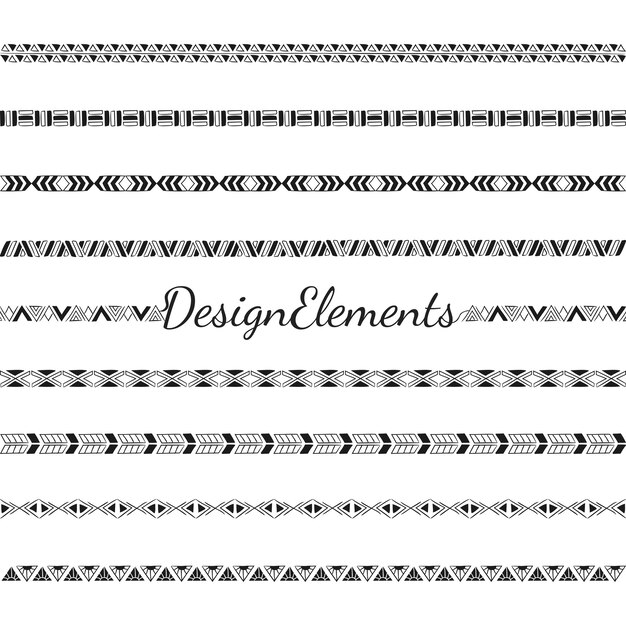 Línea divisora diseño elementos vectoriales colección.