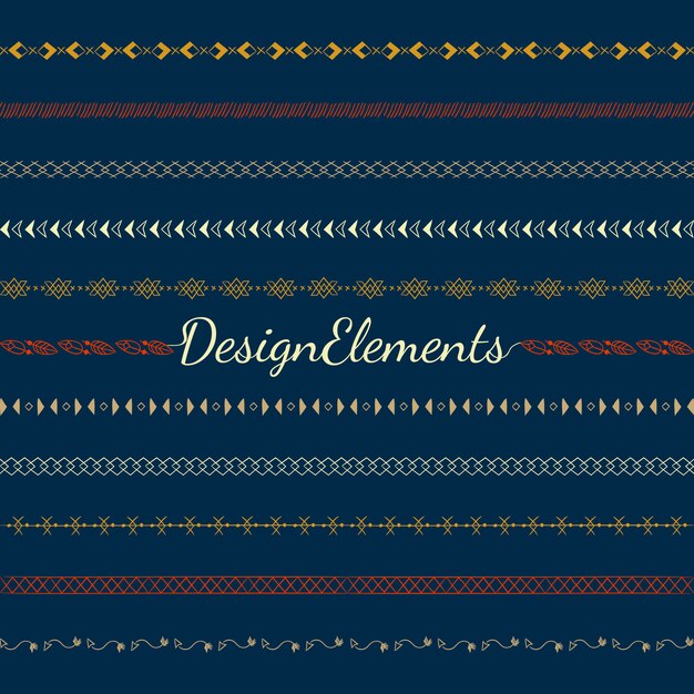 Línea divisora diseño elementos vectoriales colección.