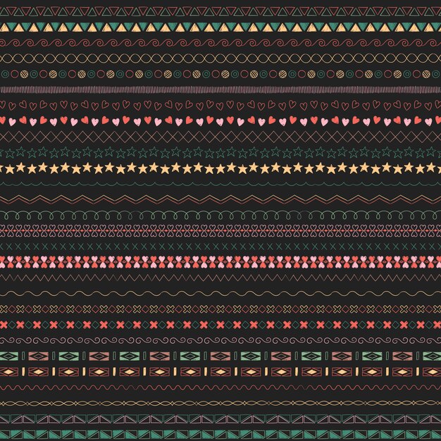 Línea divisora diseño elementos vectoriales colección.