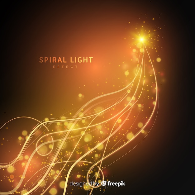 Línea espiral dorado brillante