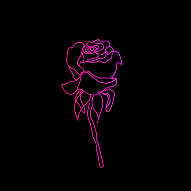 Línea de flores color degradado minimalista nuevo.