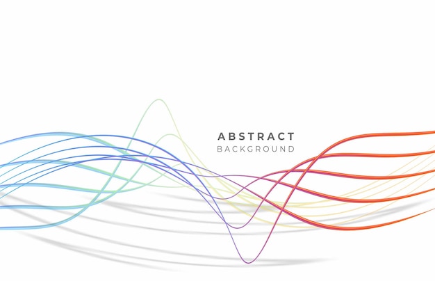 Línea de onda de arco iris abstracto con espacio de su texto, ilustración vectorial.