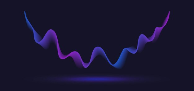 Línea de onda de movimiento abstracto. Diseño vectorial de fondo de línea de degradado.
