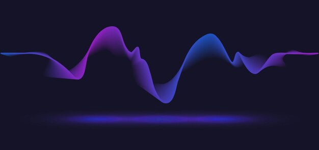 Línea de onda de movimiento abstracto. Diseño vectorial de fondo de línea de degradado.