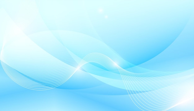 línea ondulada dinámica elegante de fondo azul