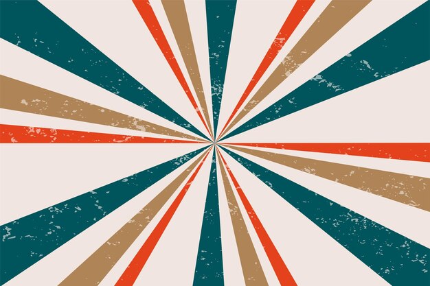 línea de rayas radiales de estilo retro vector de fondo abstracto