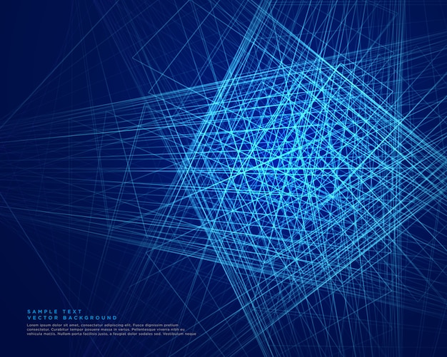 Vector gratuito líneas azules abstractas fondo de tecnología web