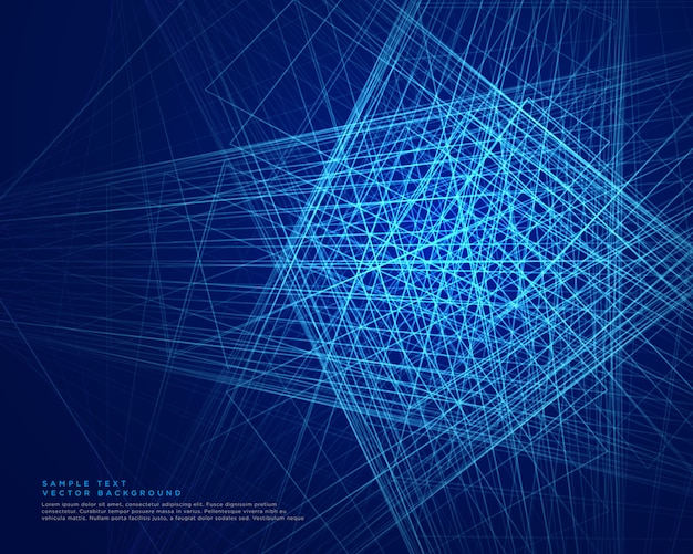 líneas azules abstractas fondo de tecnología web