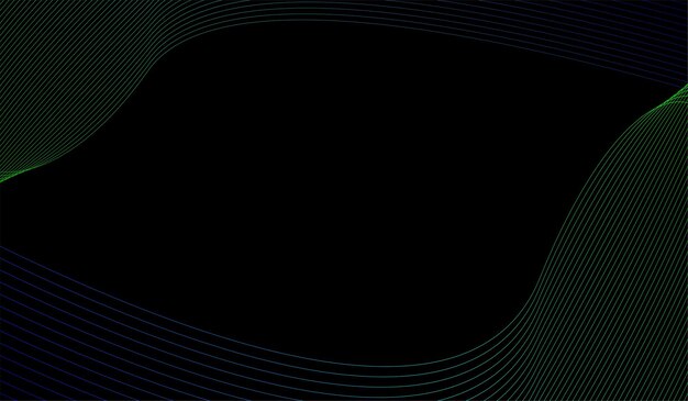 Líneas azules y verdes sobre un fondo negro