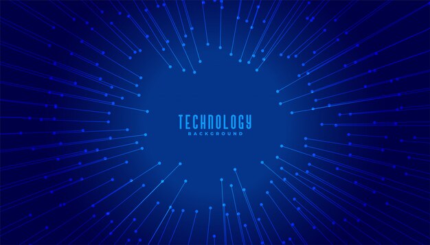 Líneas de concepto de big data de tecnología centradas en el centro
