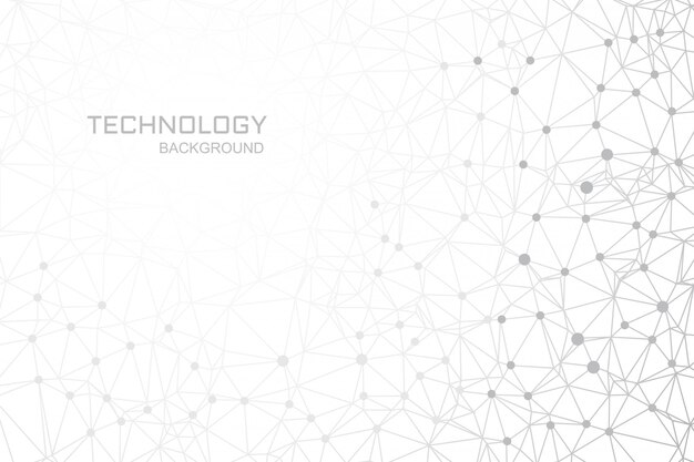 Líneas de conexión polígono fondo de tecnología digital