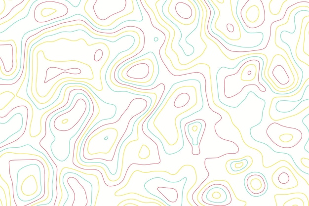Líneas de contorno del mapa topográfico