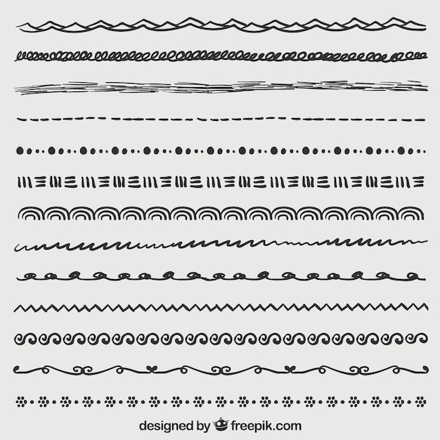 Líneas decorativas dibujadas a mano