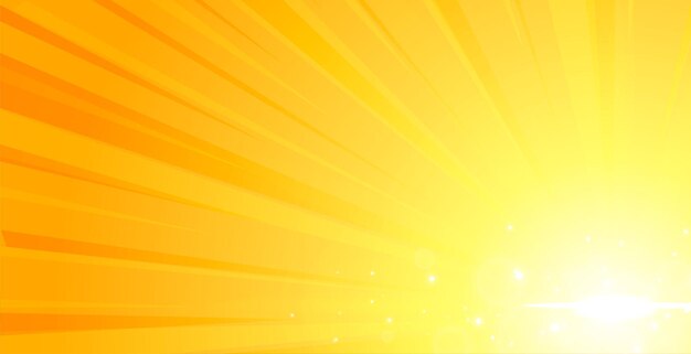 líneas de fondo amarillo de rayo de sol abstracto y brillante con vector de efecto starburst
