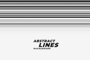 Vector gratuito líneas de movimiento de velocidad abstracta en fondo blanco y negro