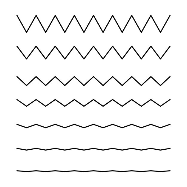 Líneas onduladas en zigzag