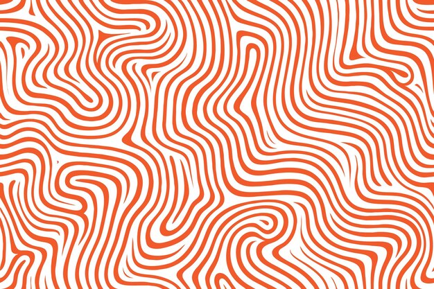 líneas orgánicas irregulares de color naranja patrón sin costuras sobre fondo blanco