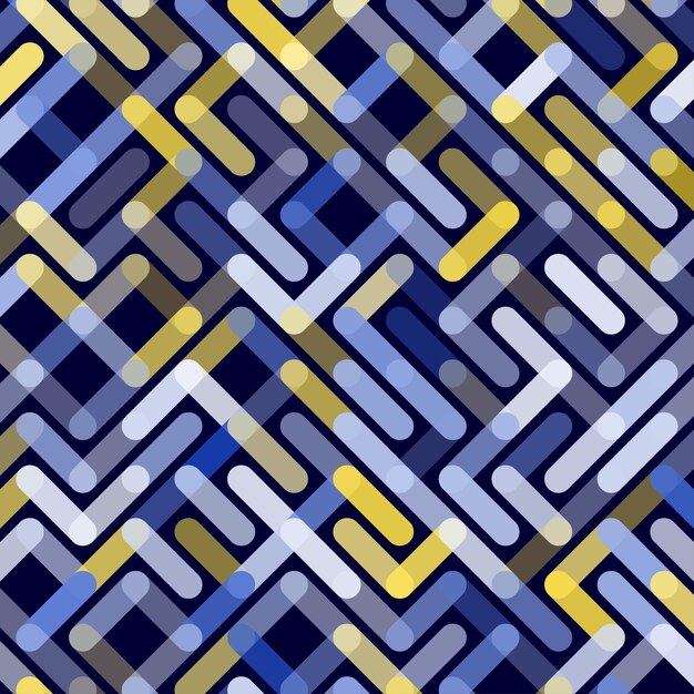 Líneas Patrón transparente de vector Adorno de rayas geométricas Ilustración de fondo lineal monocromática