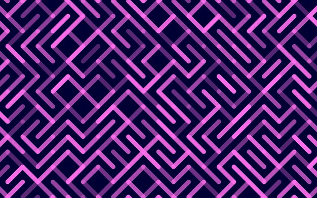 Líneas Patrón transparente de vector Banner Ornamento de rayas geométricas Ilustración de fondo lineal monocromática