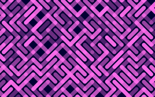 Líneas Patrón transparente de vector Banner Ornamento de rayas geométricas Ilustración de fondo lineal monocromática