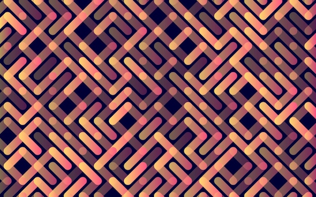 Líneas Patrón transparente de vector Banner Ornamento de rayas geométricas Ilustración de fondo lineal monocromática