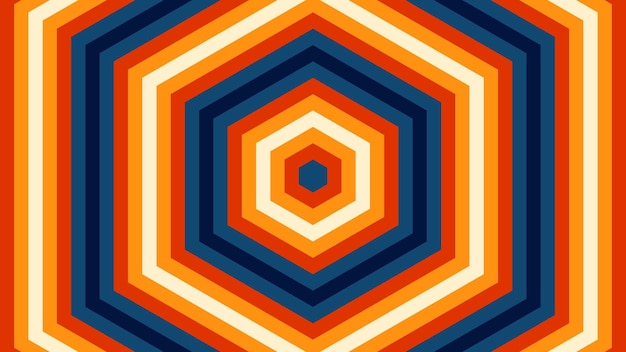 Líneas de rayas hexagonales coloridas textura estilo Op art